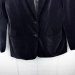 Laura Scott Vintage  Black Velvet Single Breasted Blazer Jacket Shoulder Pads 14 Photo 1