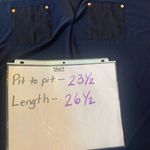 Anne Klein  Top 1X Navy Blue Casual Blouse Gold Button Short sleeve Shirt Photo 5