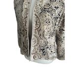 CHICOS 100% Silk Paisley Swirl Beige Jacket Size Chicos 0 US S 4 Photo 2