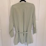 Dress Me Linen Seafoam Wrap Jacket Large Green Photo 1