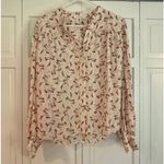 frame denim  100% silk floral blouson blouse size small Photo 4