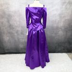 Vintage 80s Prom Dress Satin Womens 7/8‎ Royal Purple Glam Sweetheart Whimsigoth Size undefined Photo 6