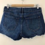 Old Navy Boyfriend Seamed Cutoff Denim Jean Shorts Dark wash stretch Cutoffs 8 Photo 6