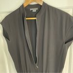 Vince Black Jumpsuit Zipper accents Top Size 0 emo goth retro chic dark romance Photo 3