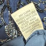 Andretta Donatello Cobalt Blue Vintage Beaded 100% Silk Gown Prom size small Photo 6