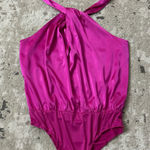Blue Blush  Magenta Halter Bodysuit Size Large Photo 0