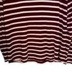 Old Navy  Shirt Women’s Sz XL Purple Striped Ribbed Mock Neck Long Sleeve Stretch Photo 2