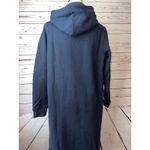 Lands' End Dress Small Blue Sweatshirt Hoodie Pockets Lounge Casual Gown Midi Photo 7