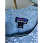 Patagonia  Blue Embroidered Sleeveless Dress 100% Cotton Sz 2 Coastal Boho Spring Photo 5