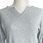 Baea women Gray Flare Sleeve Thermal Knit T Photo 1