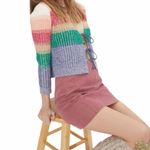 Free People Skirt Women’s Size 4 FP SKIRT PRESSED FLOWERS ROSE PINK VEGAN SUEDE Photo 1