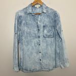Cloth & Stone Anthropologie L Piper Denim Chambray Striped Button Down Size S Photo 0