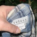 Velvet By Graham & Spencer Long Sleeves Blue Plaid Shirt With Pockets Small NWT Photo 14