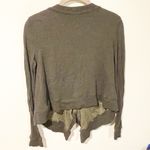 Free People  Size Small Grey Cotton Wool Blend Clasp Open Front Blazer Lightweigh Photo 4