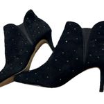 White House | Black Market Laila Suede Rhinestone Women’s Black Ankle Boots Size 7 Photo 0