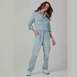 Lee  X Free people Utility Coveralls barely blue Denim chore Jumpsuit Size Small Photo 5