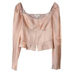 Good American NEW Rose Gold Metallic Too Tempted Corset Top, Size Medium Photo 4
