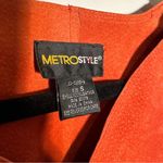 MetroStyle  Authentic Leather Poncho Size S Orange Photo 3