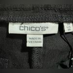 Chico's CHICO’s linen black wide leg pull-on stretch linen blend pants size 8 NWT Photo 7