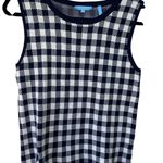 Draper James  Cardigan Set‎ Gold Button Navy and White Gingham Print Old Money Photo 3