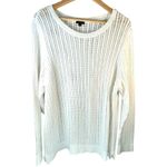 Talbots Women's White 100% Cotton Cable Knit Long Sleeve‎ Sweater 2X Photo 1