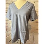 FIGS Scrub Shirt Casma Top Short Sleeve Nursing NWT Blue 2318 Breathable Medium Photo 4