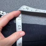 Talbots Shirt Womens SP Petite Navy Embroidered Cap Sleeve Cotton Casual Top Photo 6