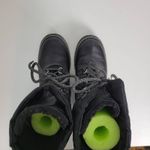 Coach Womens Boots Size 5.5 Shaine Black Signature Monogram Winter/Rain Fleece Photo 3