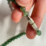 Vintage Jade Beaded Necklace Barrel Clasp 7in Green Photo 1