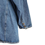 American Vintage Vintage Baccini Jean Suit Jacket Faux Cheetah Fur Lined Collar Coat XXL Photo 6