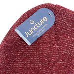 Juncture Womens Knit Hat Beanie New Red Metallic Silver Photo 2