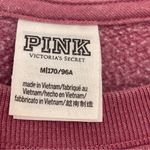 PINK - Victoria's Secret Vs Victorias Secret Pink Varsity Crew Sweater Jacket Top Pink Thrill Acid Wash M Photo 5