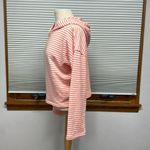 Gap LOVE by NWT Pink Orange Striped Textured Hooded Terry Long Sleeve Top Photo 4