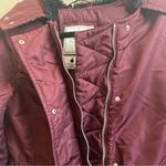 Abercrombie & Fitch red Maroon Winter parka Coat Size Small Photo 3