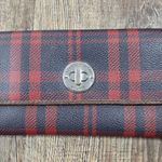 Guess Tommy Hilfiger North South Wallet Vintage 2000s Y2k Navy Red Nautical Plaid Photo 0