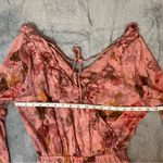 Mossimo Supply Co . Pink Floral Rose Romper Long Bell Sleeves Romantic Size Small Photo 6