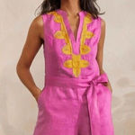 NWT Boden Bella Embroidered Playsuit Pink Size 4P Photo 0