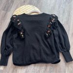Something Navy  Louise embroidered ruffled textured sweater‎ Photo 7