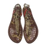 Sam Edelman Gigi sandal Size 10 mixed media snake print toe post sandals Photo 3