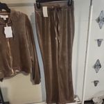 Magaschoni  Taupe Y2K Velour Hoodie Set Size XS Photo 3