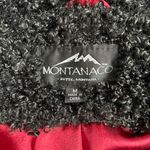 Montana Co  Black Fuzzy Fux Persian Coat Size Medium Photo 4