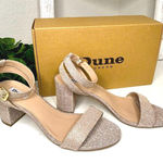 Dune London  Glitter Sparkle Ankle Strap Block Heel‎ Sandals Party Shoes Photo 0