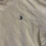 U.S. Polo Assn. Men's Cream V-Neck Sweater Photo 4