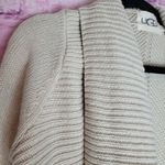 UGG  WOMENS ANGLED SHAWL CARDIGAN TEXTURED COTTON CASHMERE KNIT XS Photo 2