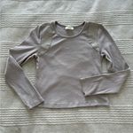 Maeve Anthropologie Faux Leather-Inset Pullover Stone Color size M Photo 0