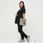 FIGS  Maternity Yola Skinny Scrub Pant XXL Black Straight Leg Cargo Nurse Comfy Photo 4