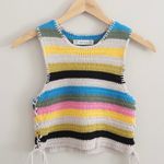 striped crochet tank top Photo 0