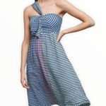 Maeve Anthropologie Waverly Dress One-Shoulder Checkered gingham midi asymmetric Photo 0