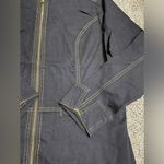 New Denim & Co. Black Denim Long Sleeve Zip Up Jean Jacket With Pockets M Size M Photo 4