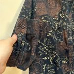 Vintage Corduroy Paisley Button Up Shirt Medium 100% Cotton Karen Hart Black Photo 5